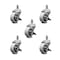 Service Caster 2 Inch Thermoplastic Wheel 7/8 Grip Ring Stem Caster Set with Brakes, 5PK SCC-GR05S210-TPRS-SLB-71678-5 - alternate 2